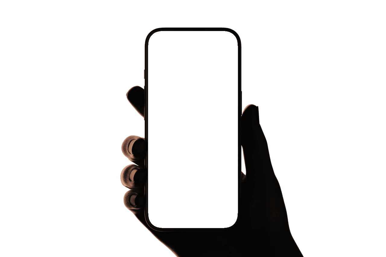 Hand holding phone